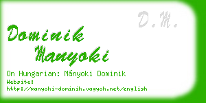 dominik manyoki business card