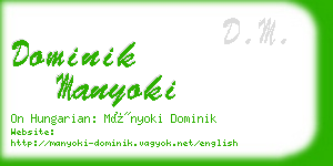 dominik manyoki business card